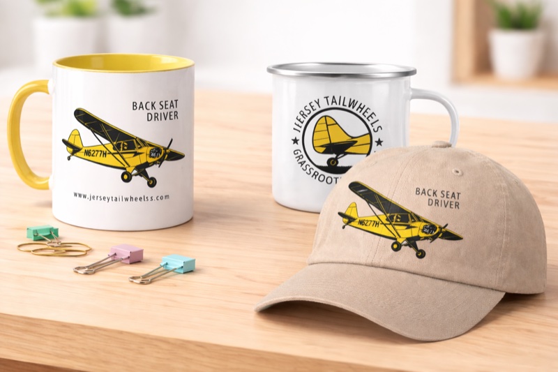 Jersey Tailwheels Hats and Mugs